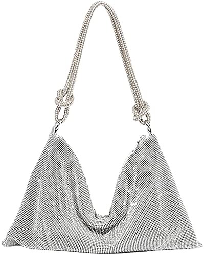 Rhinestone Hobo Women's Fashion Dinner Bag Shiny Wallet