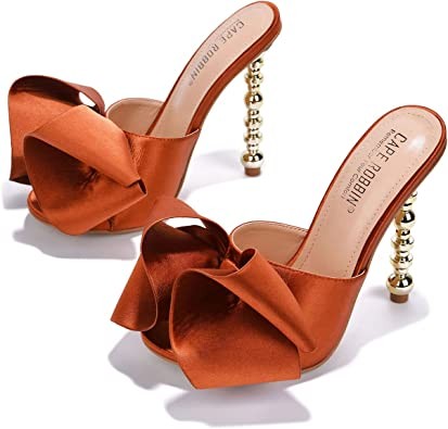 Cape Robbin Salsa Women's Sexy High Heels, Oval Open Toe Shoes