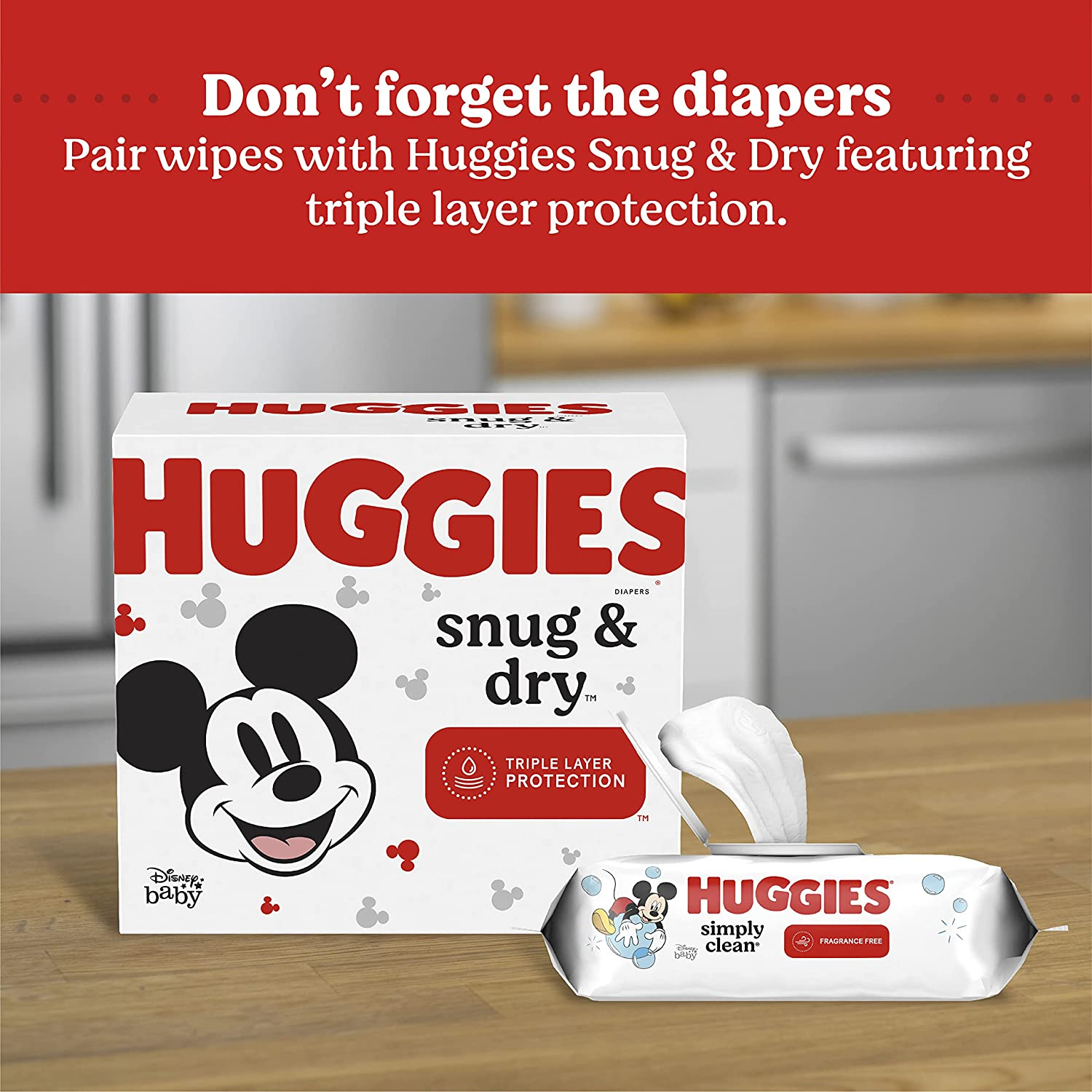 Baby Wipes, Unscented, Huggies Simply Clean Fragrance-Free Baby Diaper Wipes, 11 Flip Lid Packs (704 Wipes Total)